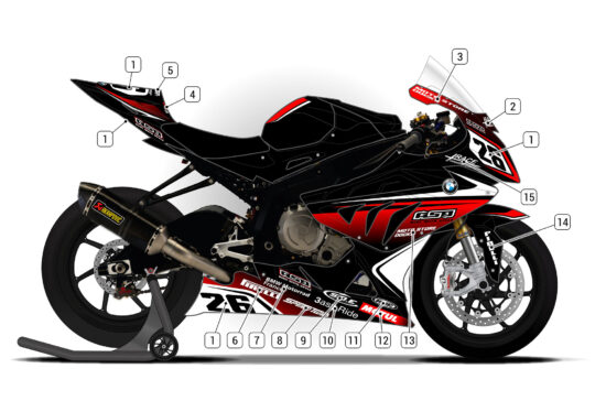 Alternative view of BMW S1000RR 2012/14 D1