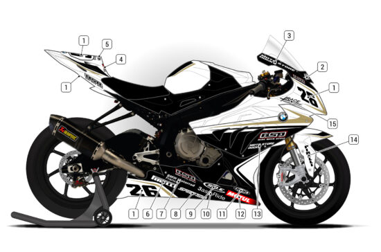 Alternative view of BMW S1000RR 2012/14 D1