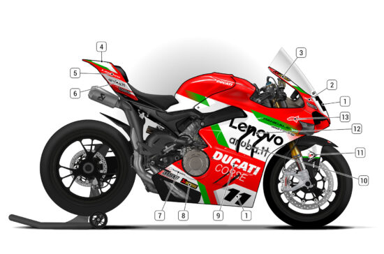 Alternative view of the Ducati Panigale V4 2022/24