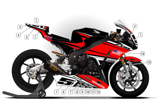Alternative view of Honda CBR1000RR 2012/16 D1