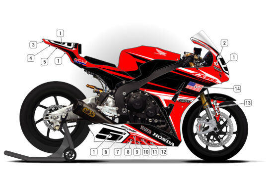 Alternative view of Honda CBR1000RR 2012/16 D1