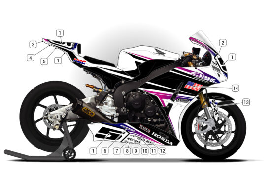 Alternative view of Honda CBR1000RR 2012/16 D1