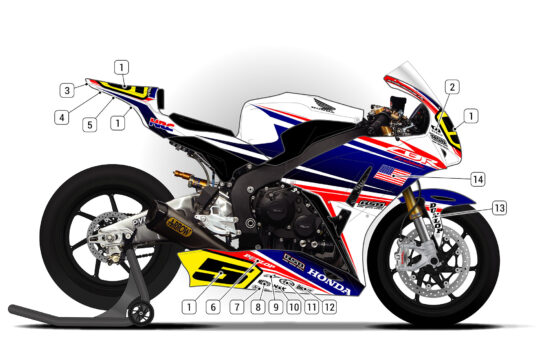 Alternative view of Honda CBR1000RR 2012/16 D1
