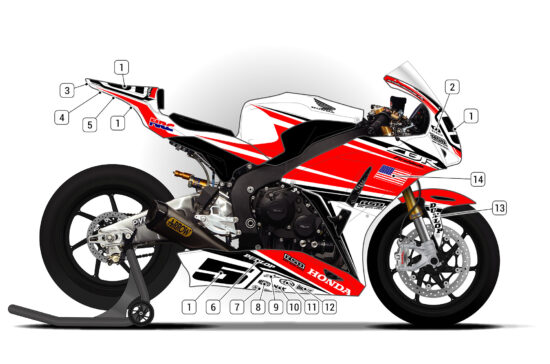 Alternative view of Honda CBR1000RR 2012/16 D1