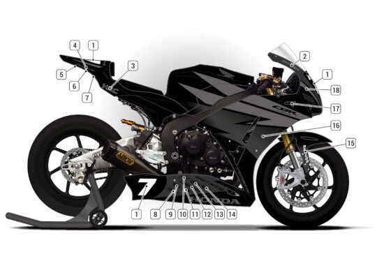 Alternative view of Honda CBR1000RR 2012/16 D2