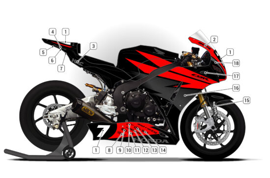 Alternative view of Honda CBR1000RR 2012/16 D2