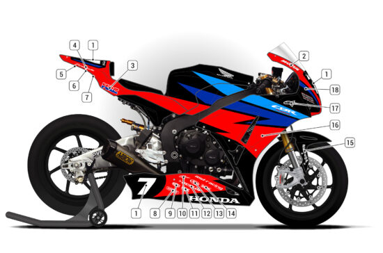 Alternative view of Honda CBR1000RR 2012/16 D2