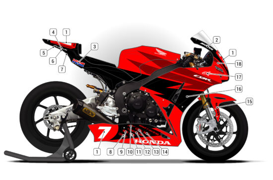 Alternative view of Honda CBR1000RR 2012/16 D2