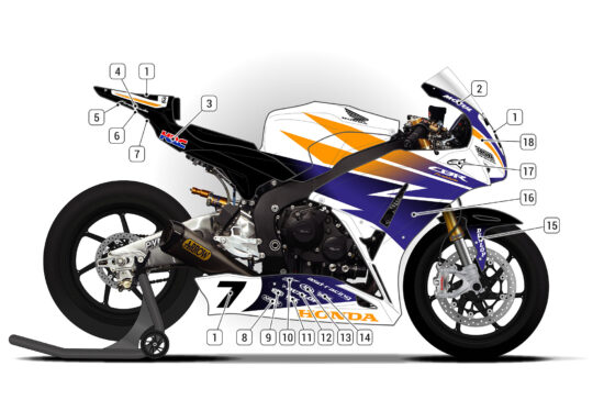 Alternative view of Honda CBR1000RR 2012/16 D2