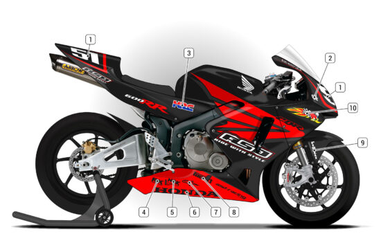 Alternative view of Honda CBR600RR 2005/06