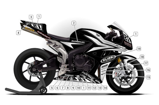 Alternative view of Honda CBR600RR 2007/08