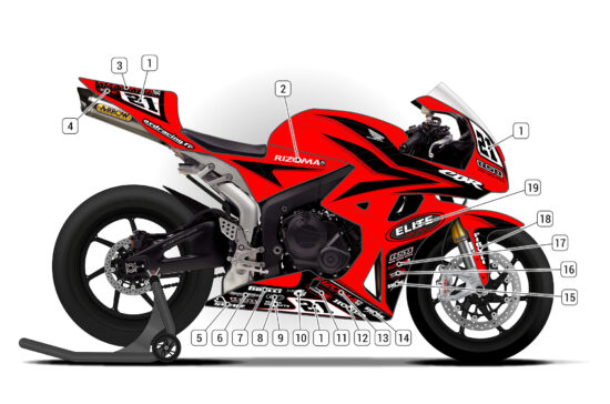 Alternative view of Honda CBR600RR 2007/08