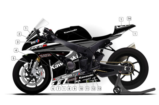 Alternative view of Kawasaki ZX-10R 2011/15 D1