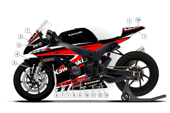 Alternative view of Kawasaki ZX-10R 2011/15 D1