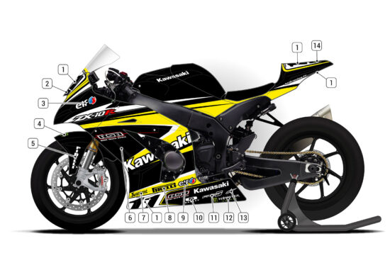 Alternative view of Kawasaki ZX-10R 2011/15 D1