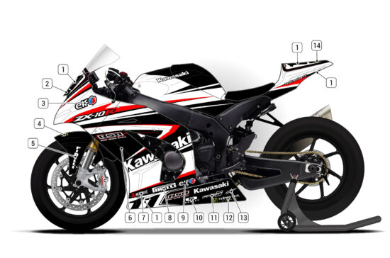 Alternative view of Kawasaki ZX-10R 2011/15 D1