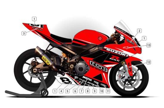 Alternative view of Suzuki GSX-R 1000 2007/08