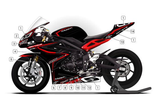 Alternative view of Triumph Daytona 675R 2013/16