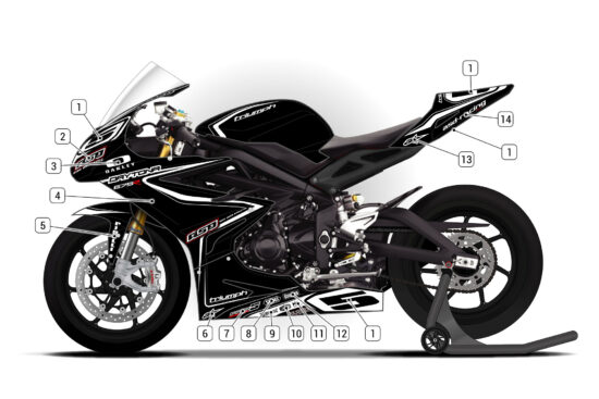 Alternative view of Triumph Daytona 675R 2013/16