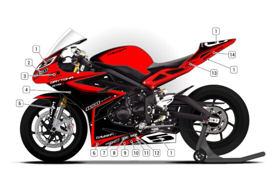 Alternative view of Triumph Daytona 675R 2013/16