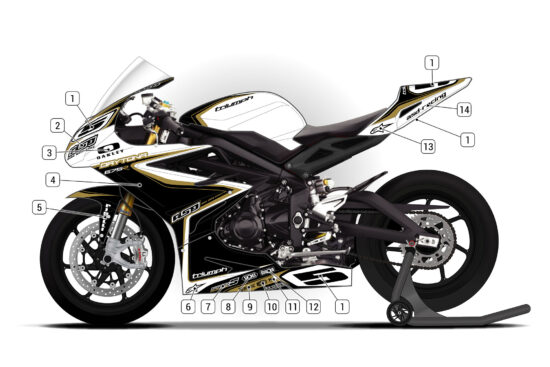 Alternative view of Triumph Daytona 675R 2013/16