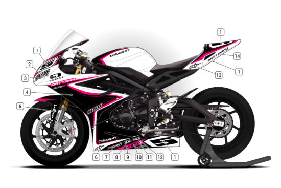 Alternative view of Triumph Daytona 675R 2013/16