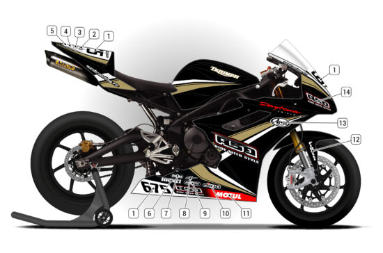 Alternative view of Triumph Daytona 675 2006/08