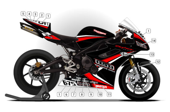 Alternative view of Triumph Daytona 675 2006/08