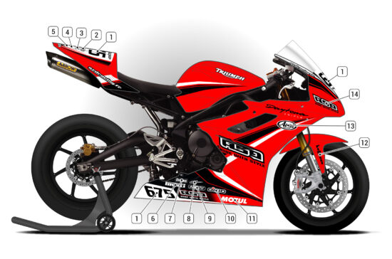Alternative view of Triumph Daytona 675 2006/08