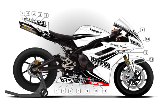 Alternative view of Triumph Daytona 675 2006/08