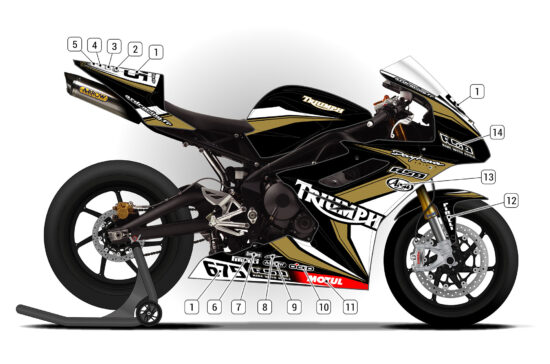 Alternative view of Triumph Daytona 675 2009/12