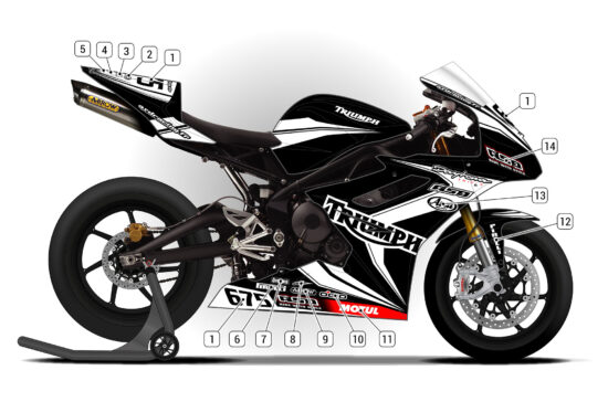 Alternative view of Triumph Daytona 675 2009/12