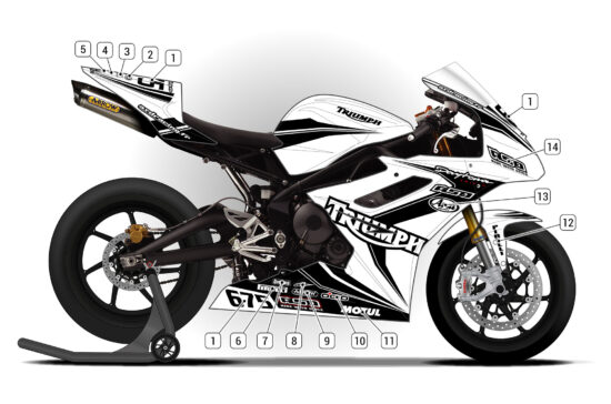 Alternative view of Triumph Daytona 675 2009/12