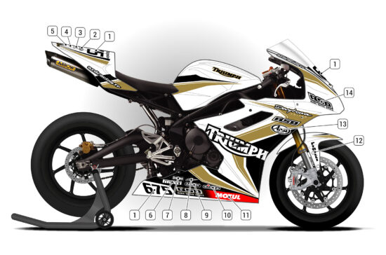 Alternative view of Triumph Daytona 675 2009/12