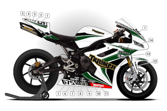 Alternative view of Triumph Daytona 675 2009/12