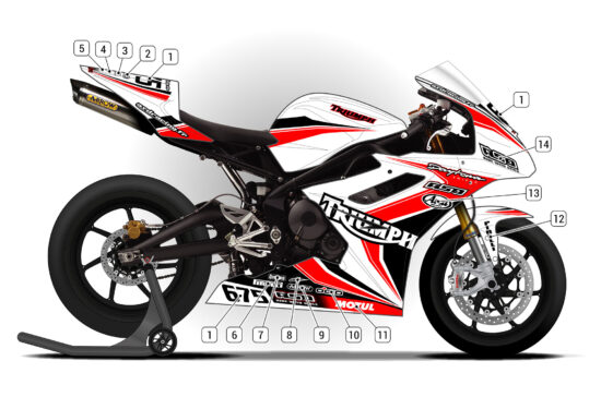 Alternative view of Triumph Daytona 675 2009/12