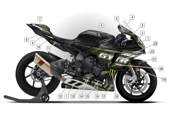 Alternative view of Yamaha R1 2020/24 D1