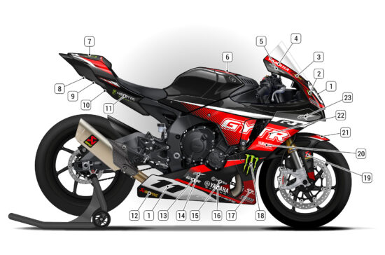 Alternative view of Yamaha R1 2020/24 D1