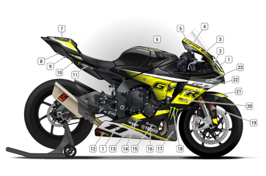 Alternative view of Yamaha R1 2020/24 D1