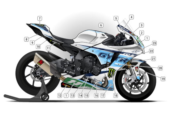 Alternative view of Yamaha R1 2020/24 D1