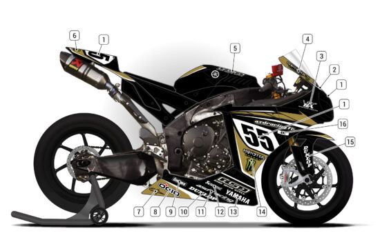 Alternative view of Yamaha R1 2009/11
