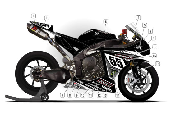 Alternative view of Yamaha R1 2009/11