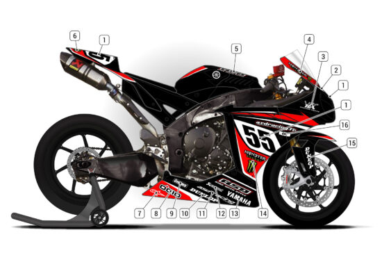 Alternative view of Yamaha R1 2009/11