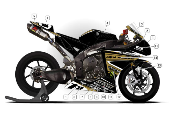 Alternative view of Yamaha R1 2012/14