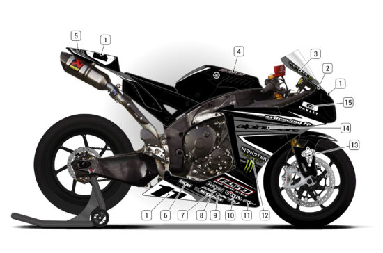 Alternative view of Yamaha R1 2012/14