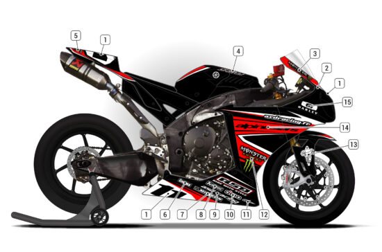 Alternative view of Yamaha R1 2012/14
