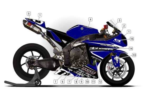 Alternative view of Yamaha R1 2012/14