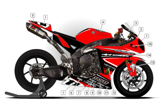 Alternative view of Yamaha R1 2012/14