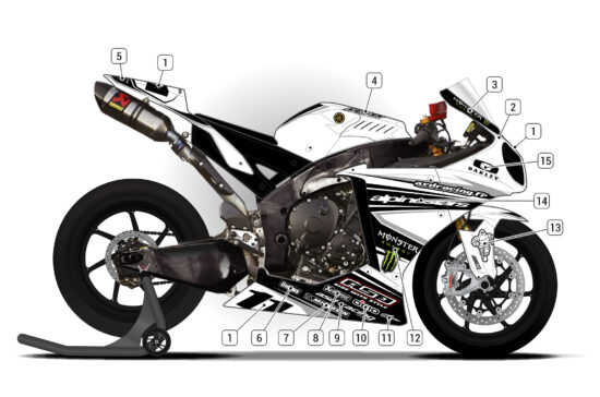 Alternative view of Yamaha R1 2012/14