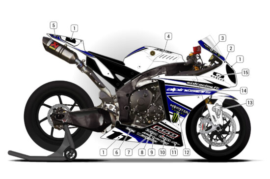 Alternative view of Yamaha R1 2012/14